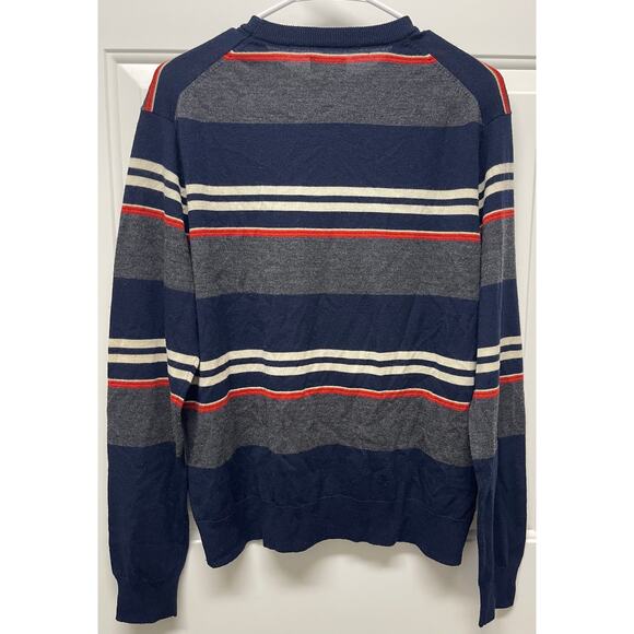 Bellerose wool sweater pull over long sleeve striped 100% wool size large - Picture 5 of 6